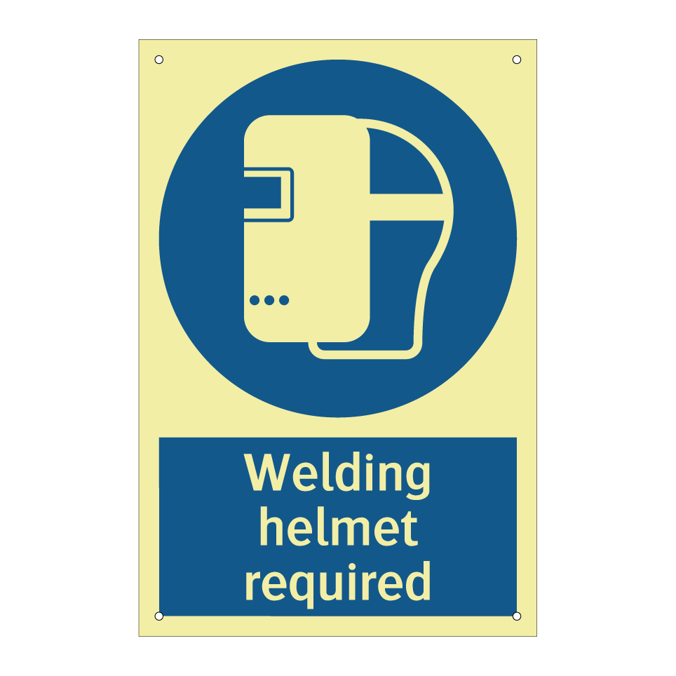 Welding helmet required
