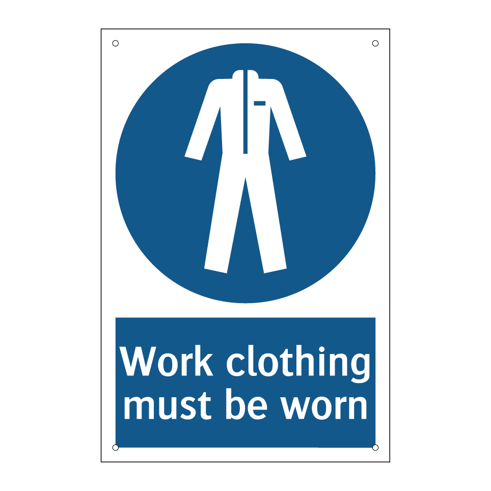 Work clothing must be worn