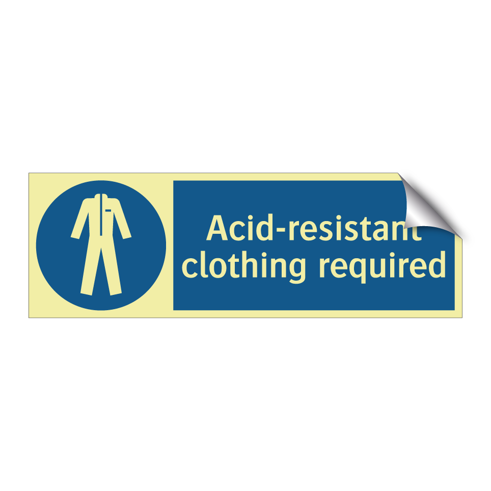Acid-resistant clothing required