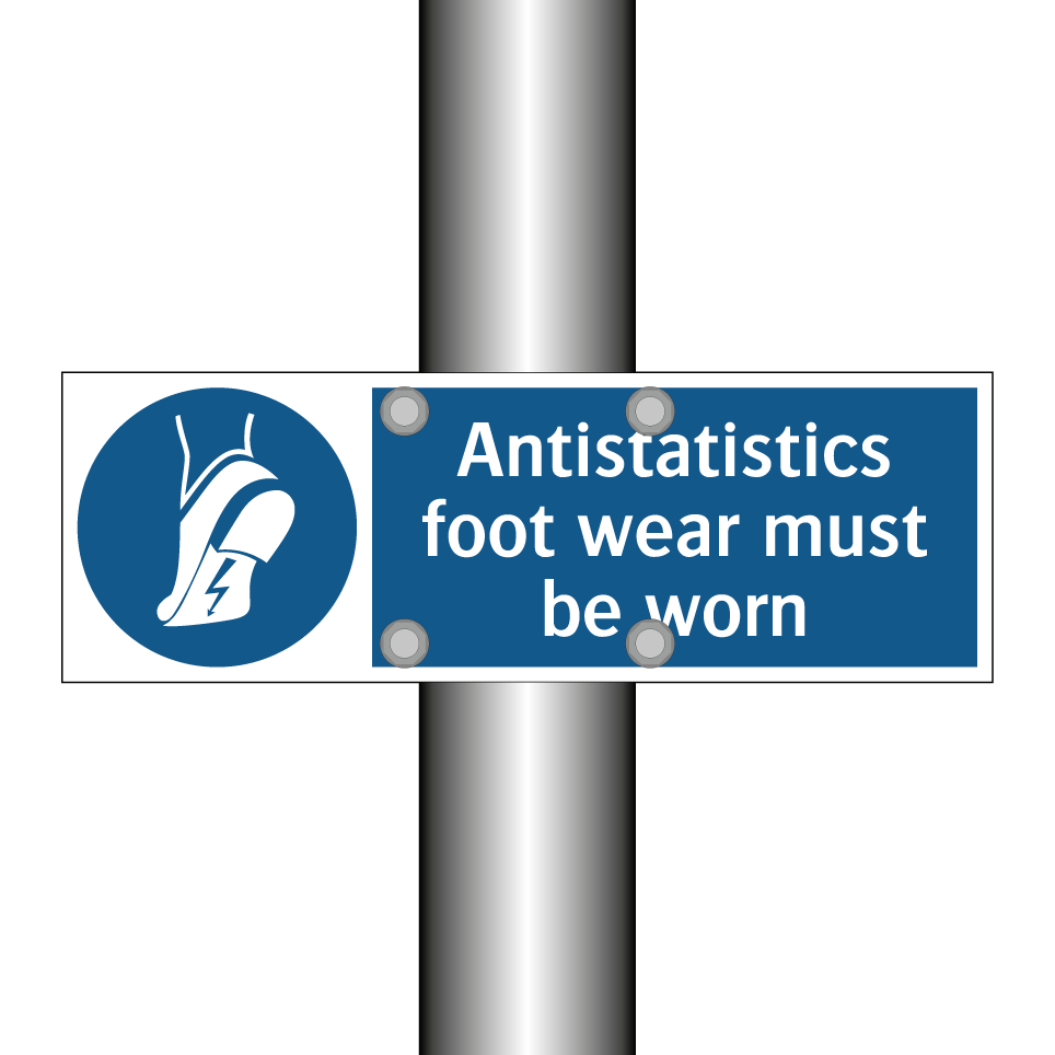 Antistatistics foot wear must be worn