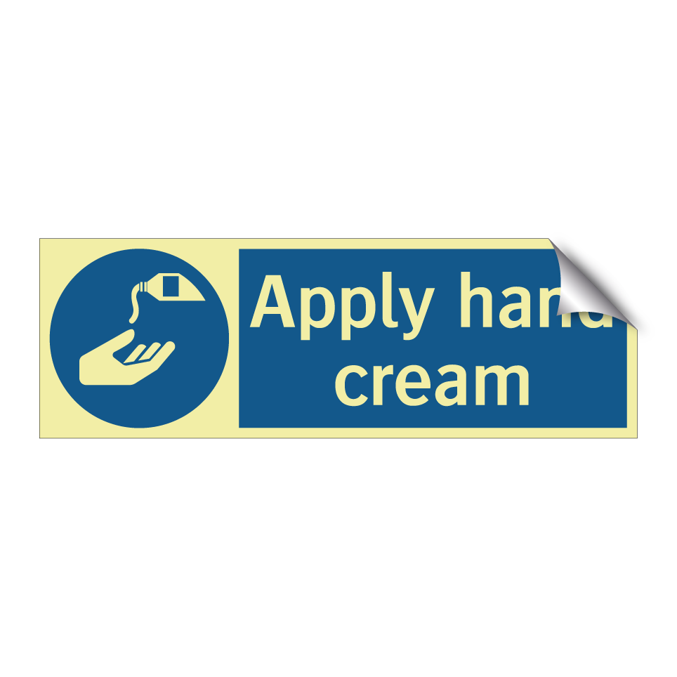 Apply hand cream