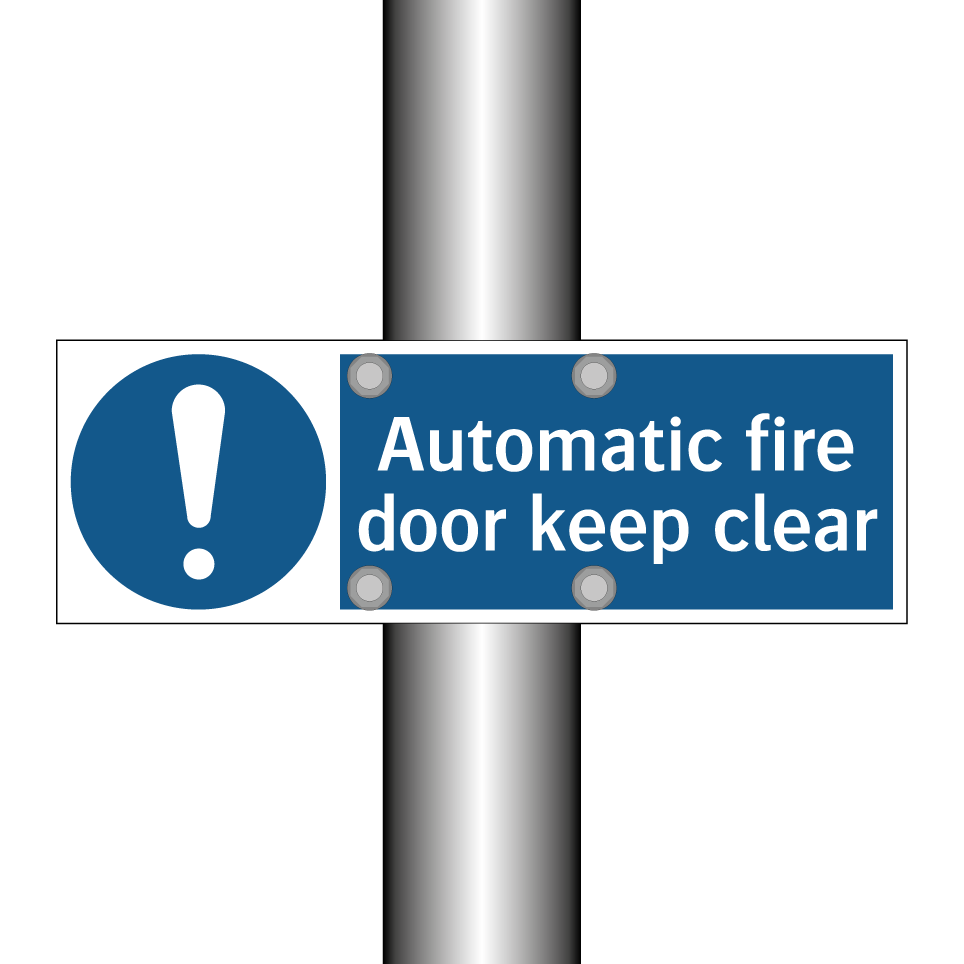 Automatic fire door keep clear