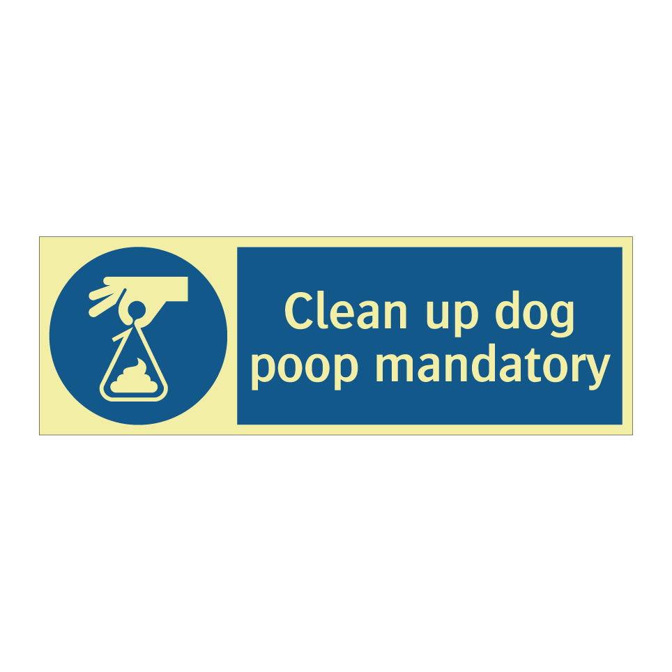 Clean up dog poop mandatory