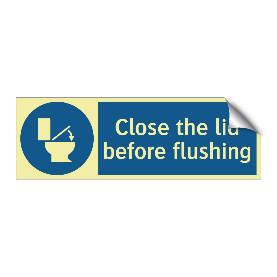 Close the lid before flushing