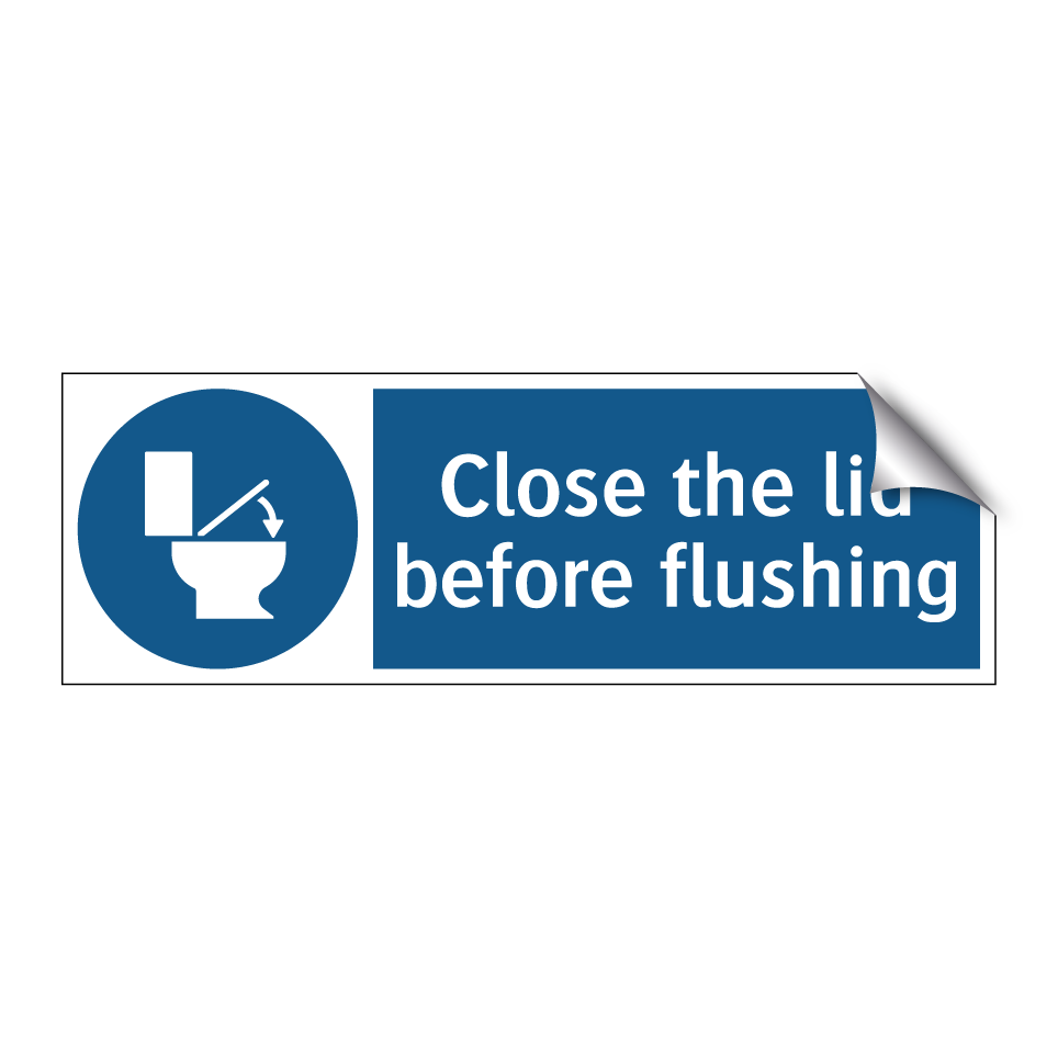 Close the lid before flushing