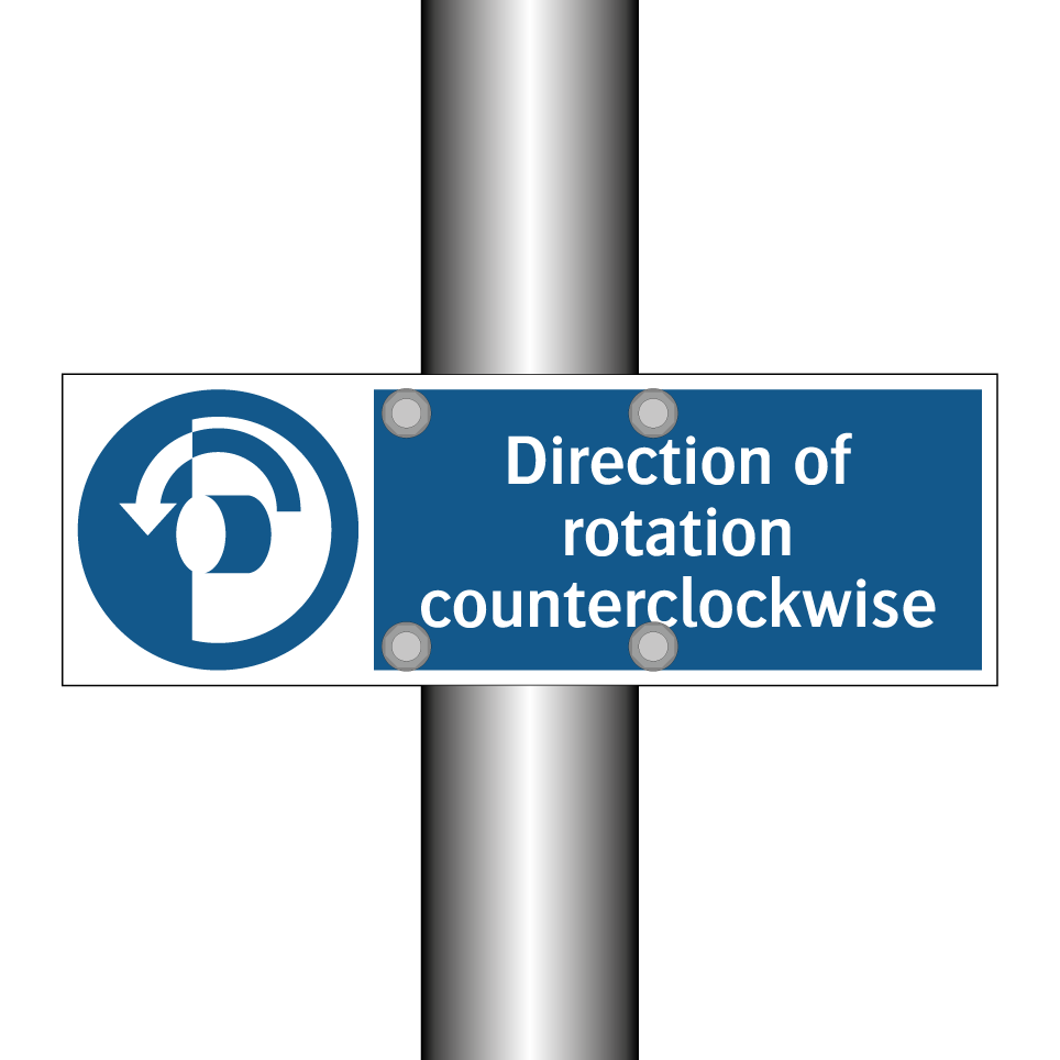 Direction of rotation counterclockwise