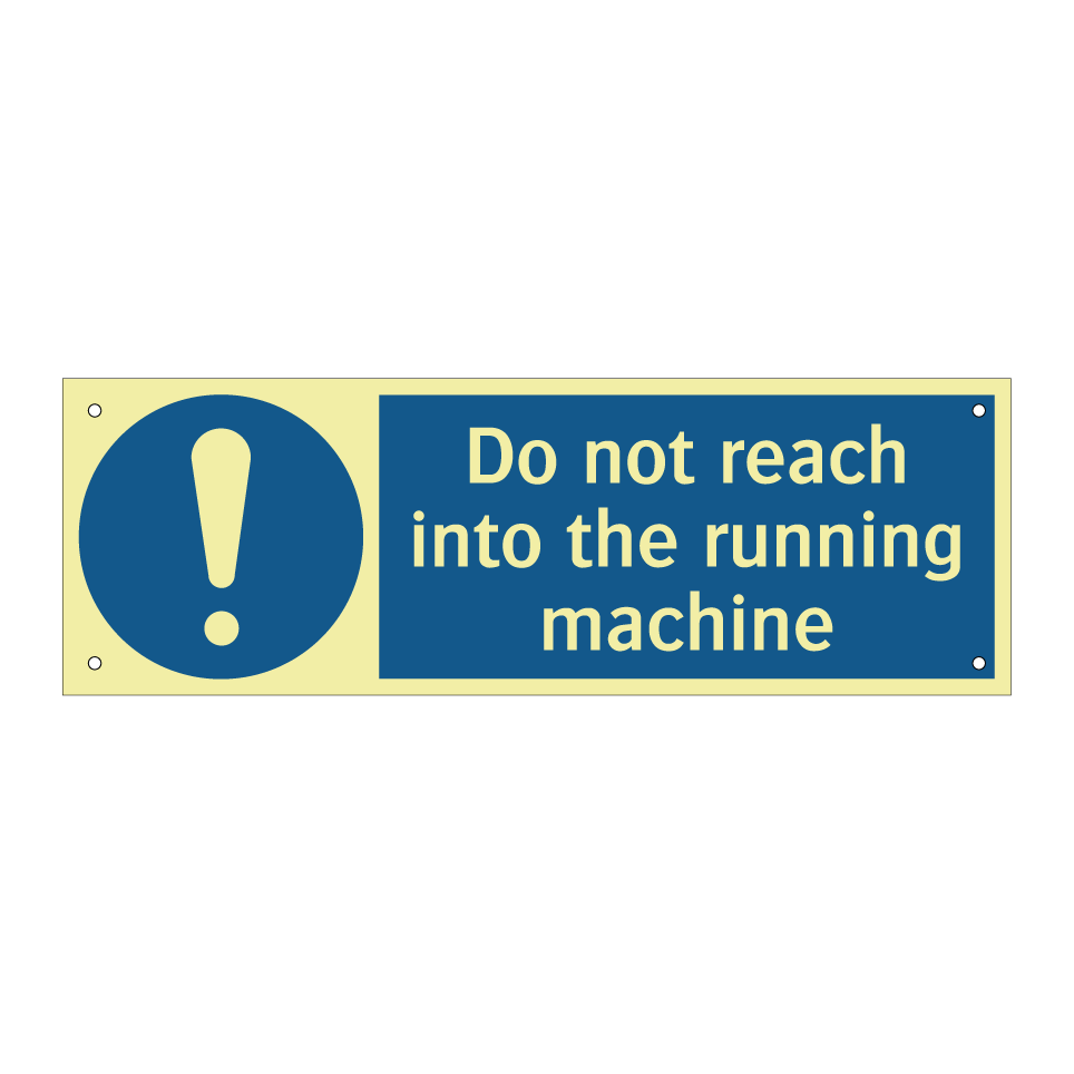 Do not reach into the running machine
