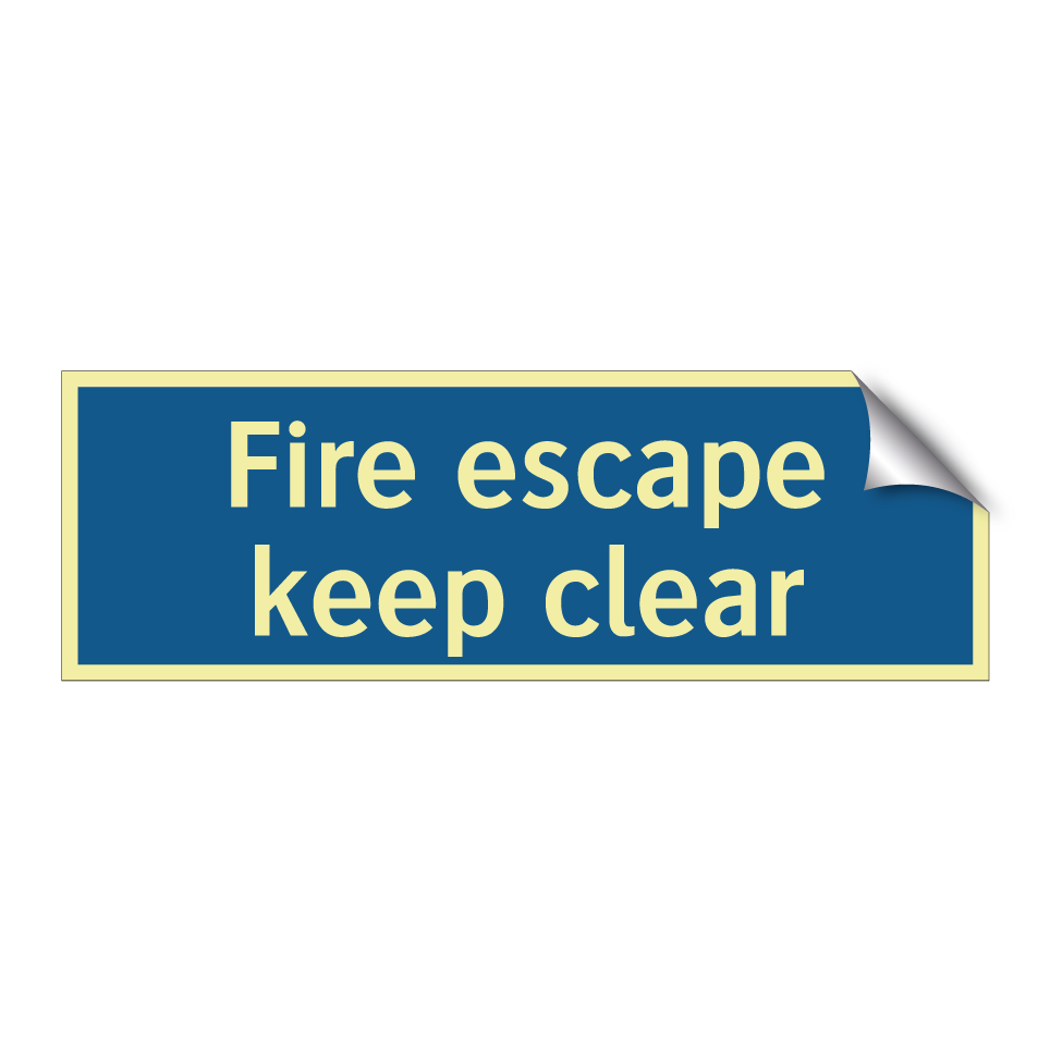Fire escape keep clear