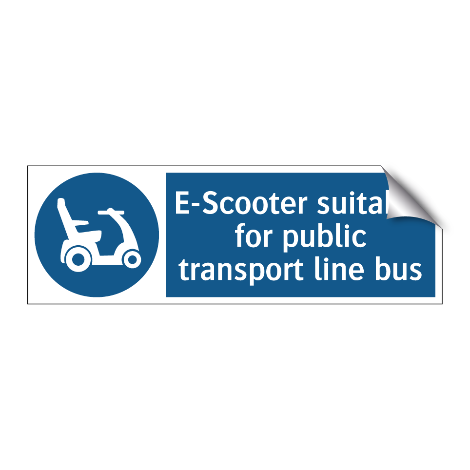 E-Scooter suitable for public transport line bus