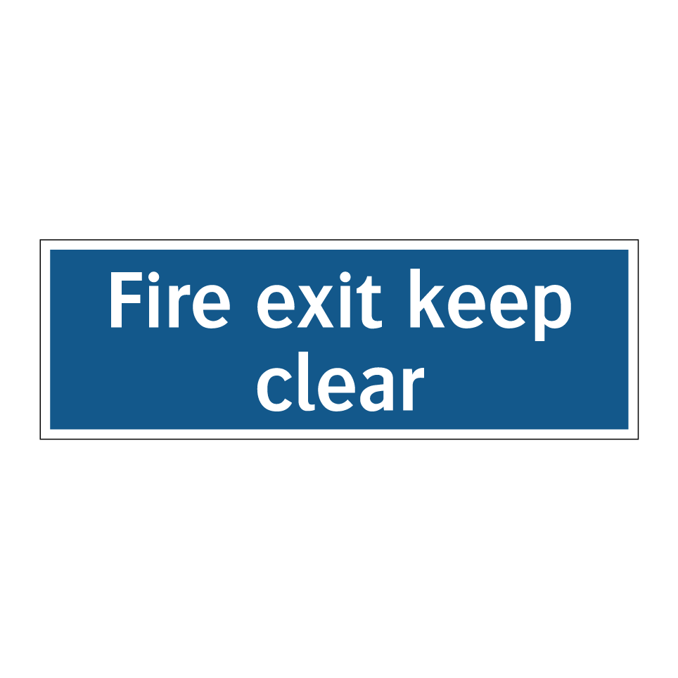 Fire exit keep clear