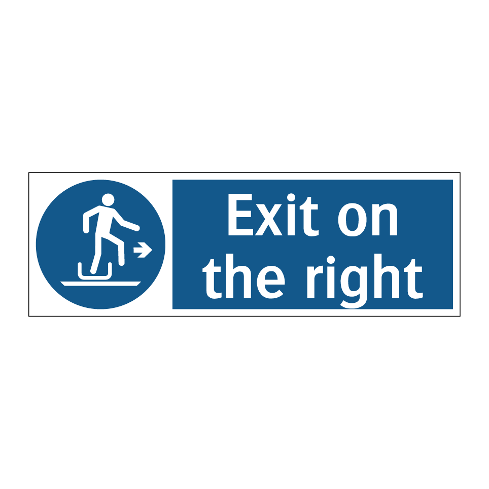 Exit on the right