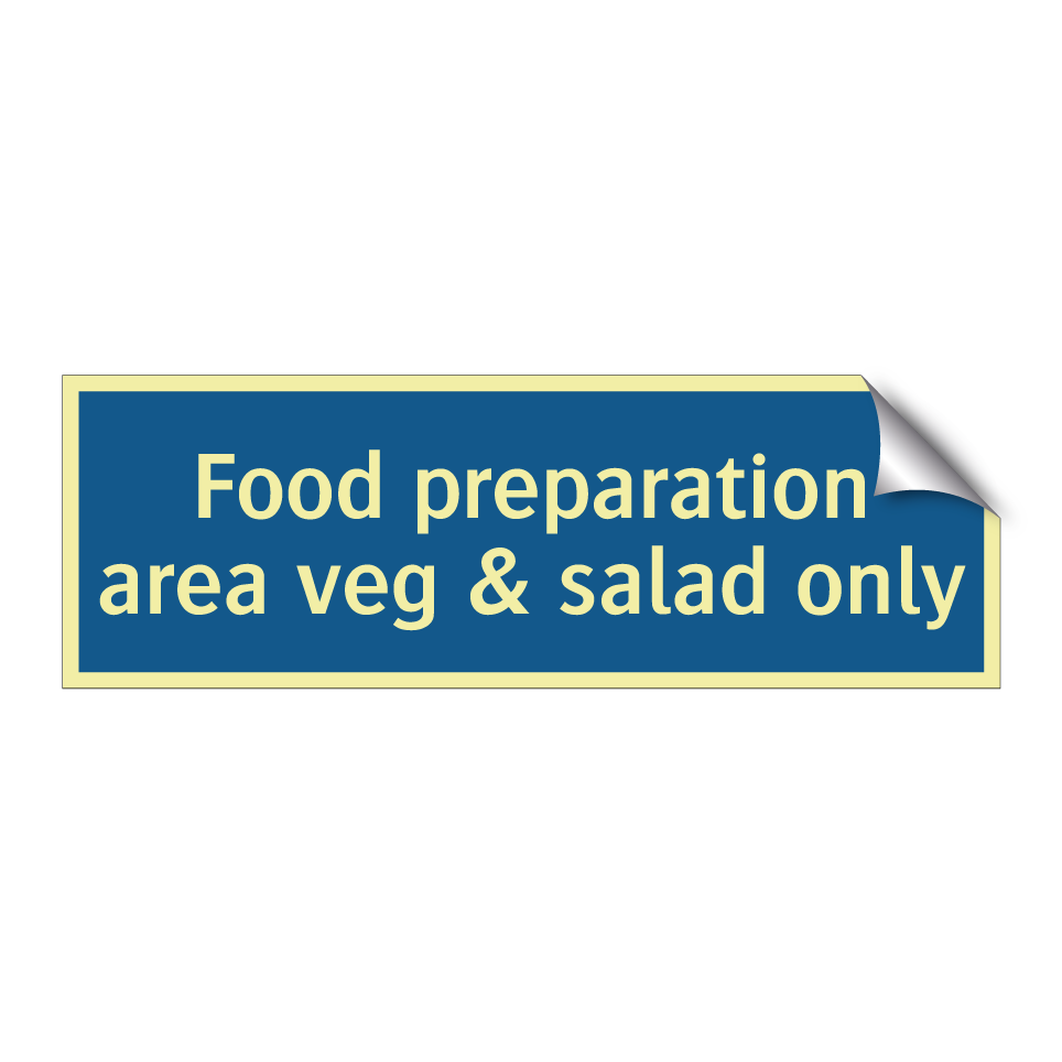 Food preparation area veg & salad only