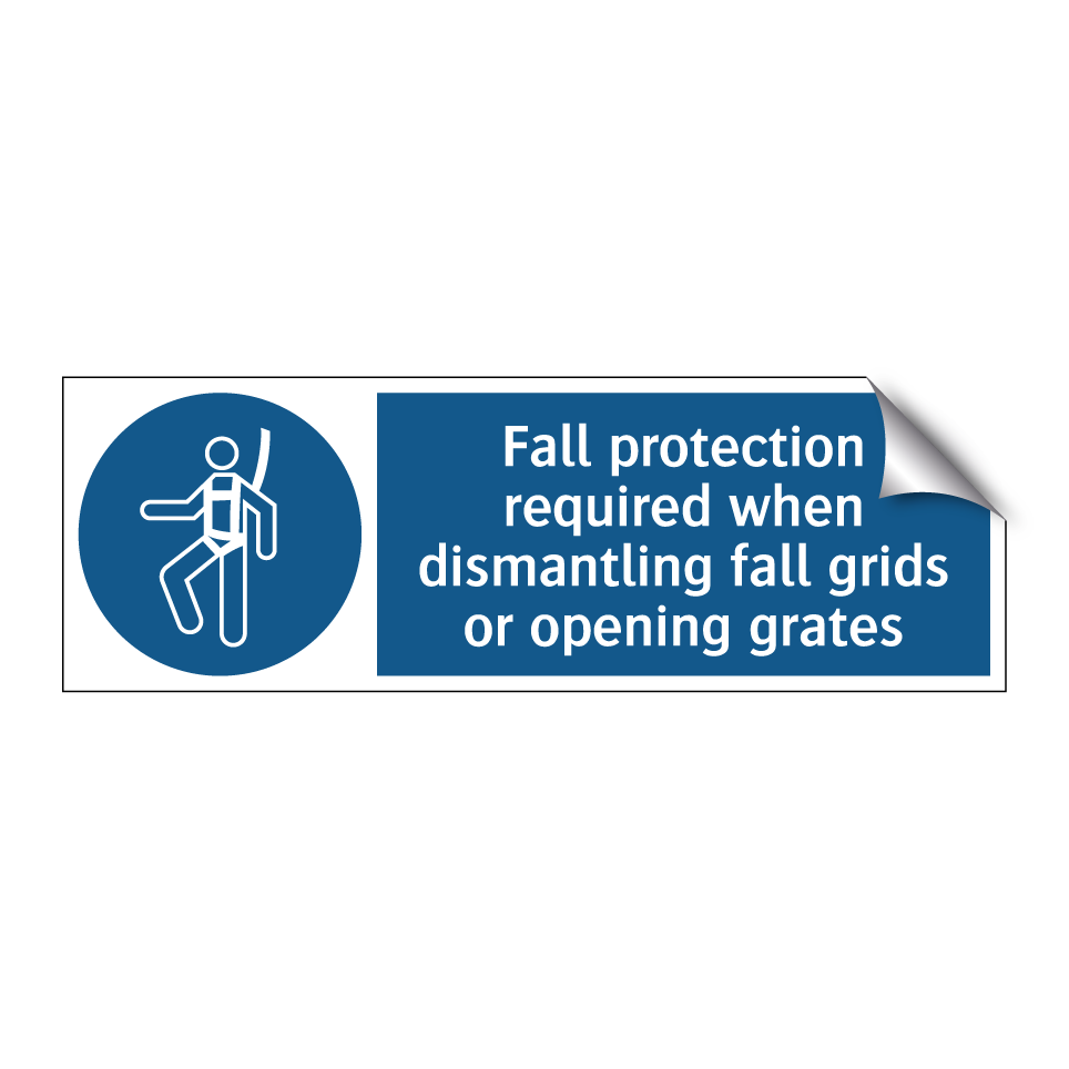 Fall protection required when dismantling fall grids or opening grates