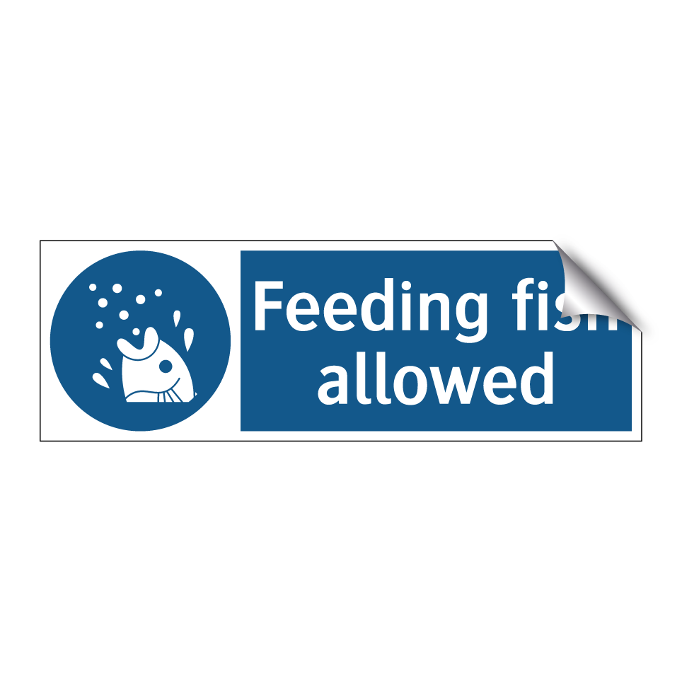 Feeding fish allowed