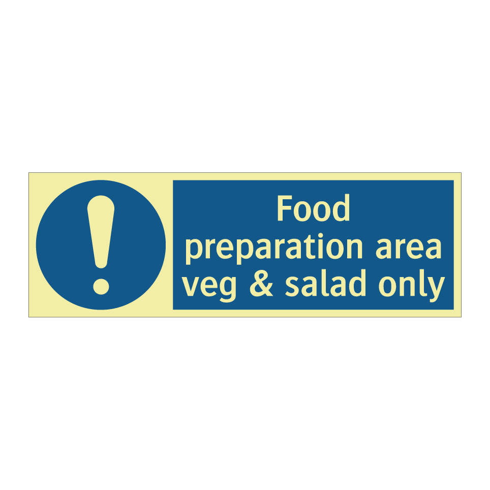 Food preparation area veg & salad only