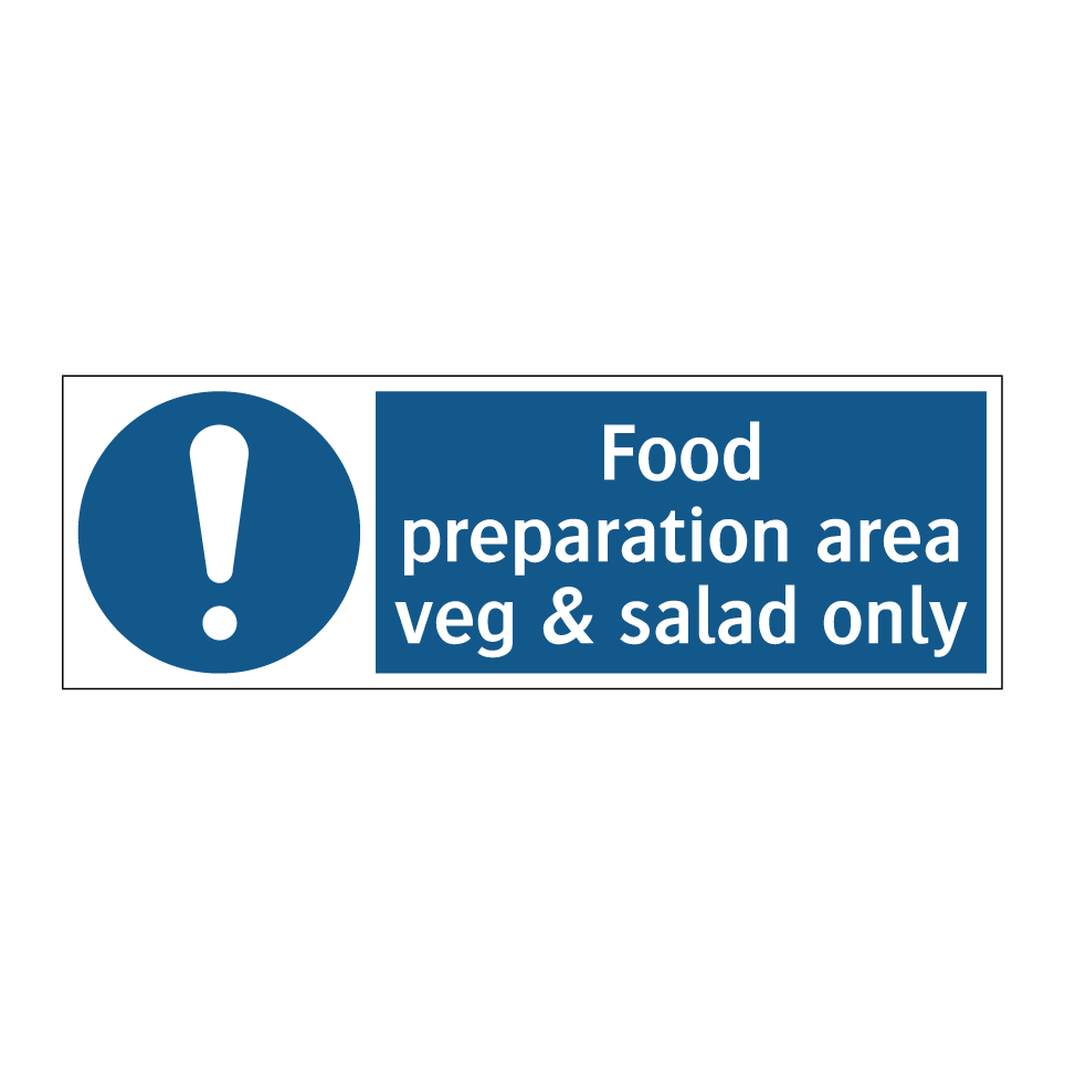 Food preparation area veg & salad only