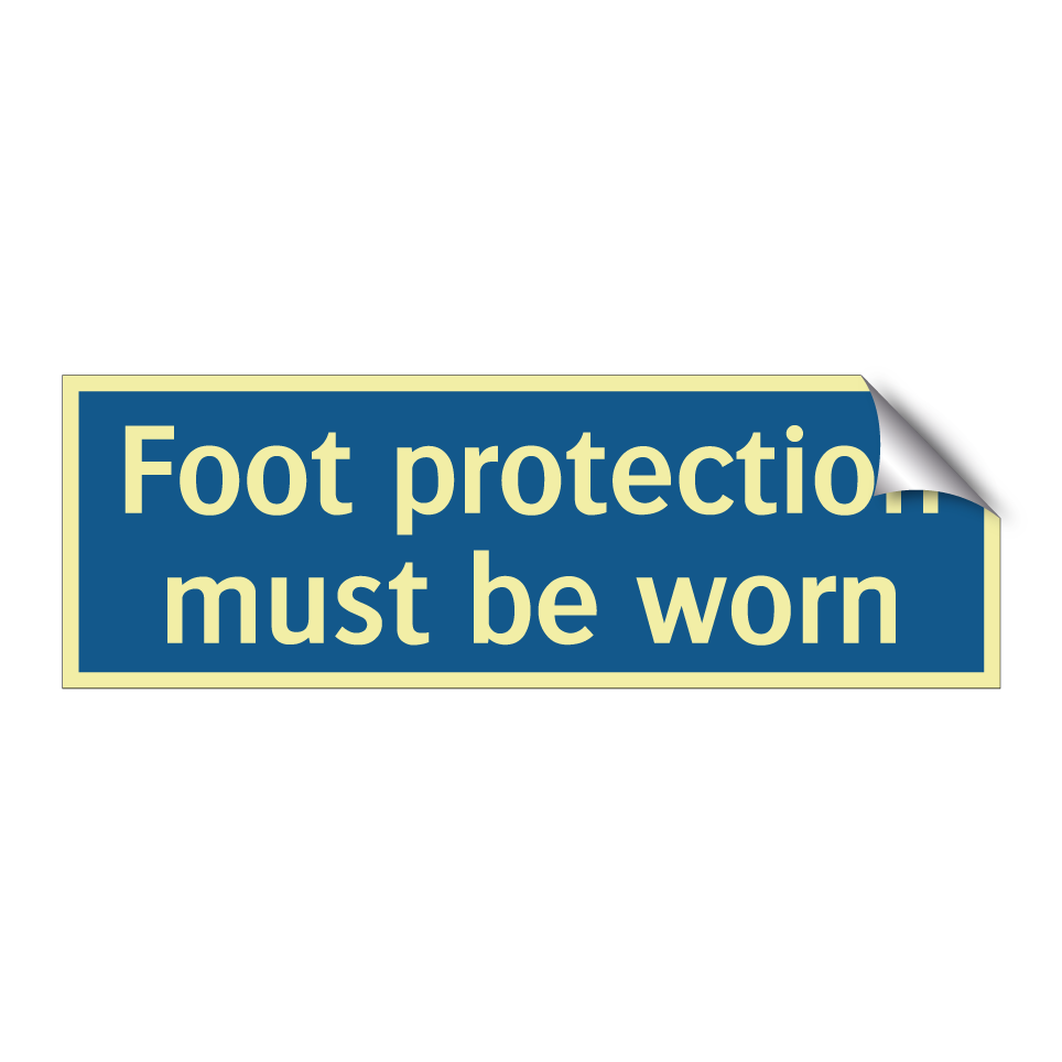 Foot protection must be worn