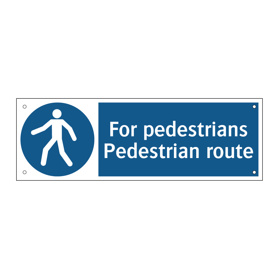 For pedestrians Pedestrian route