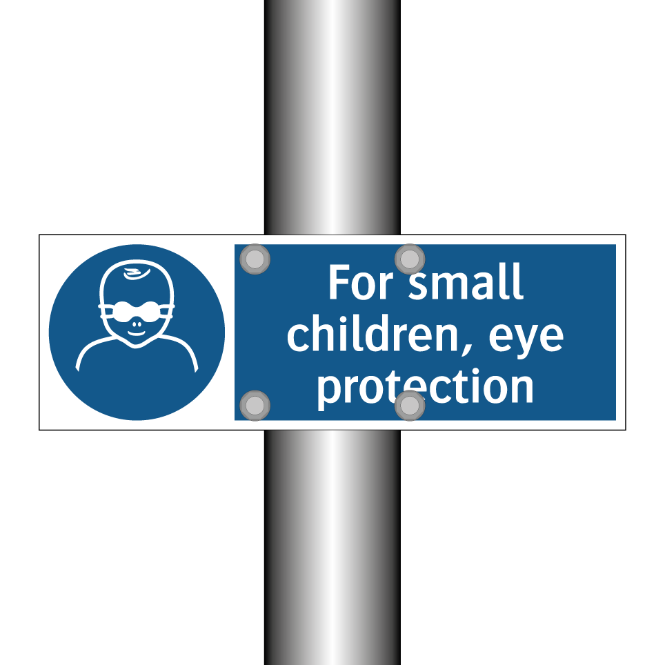 For small children, eye protection