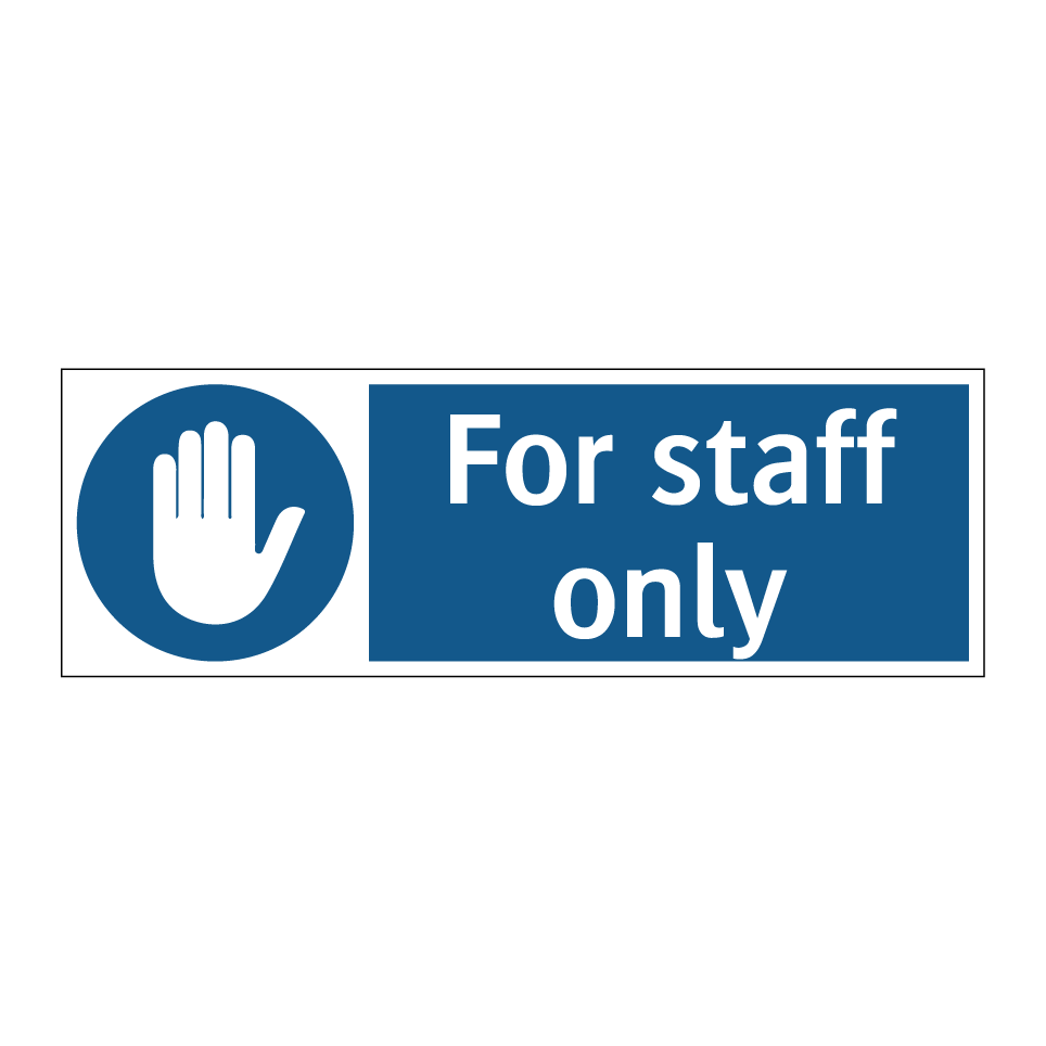 For staff only