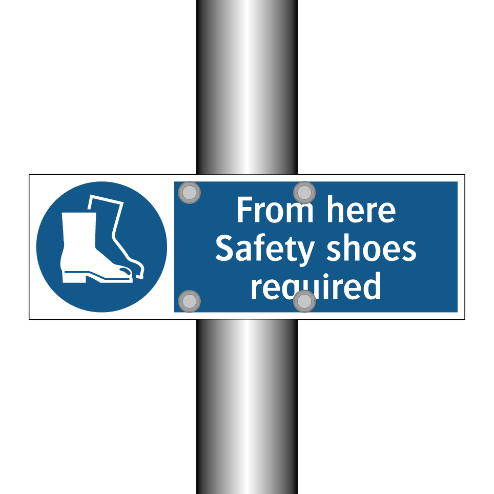 From here Safety shoes required