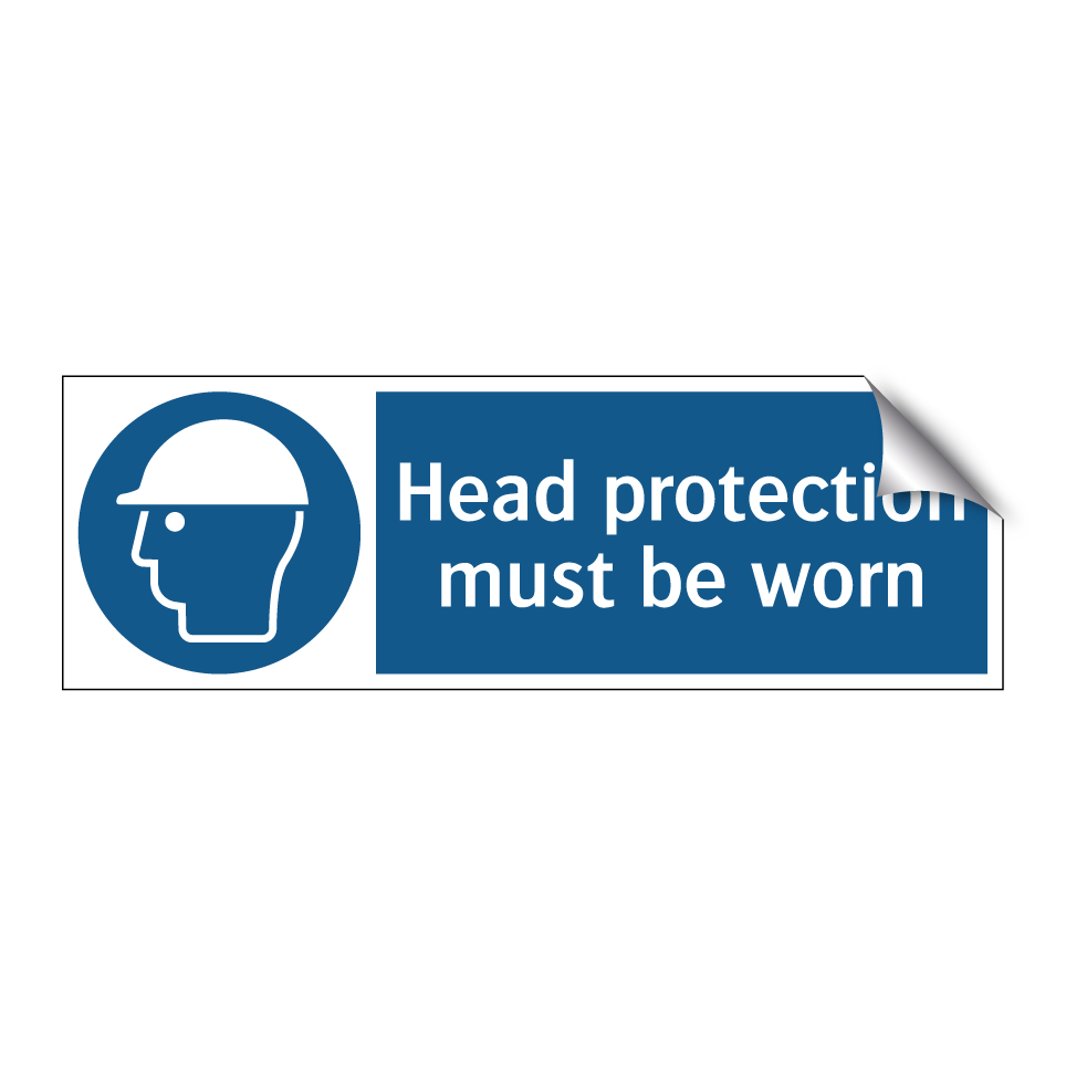 Head protection must be worn