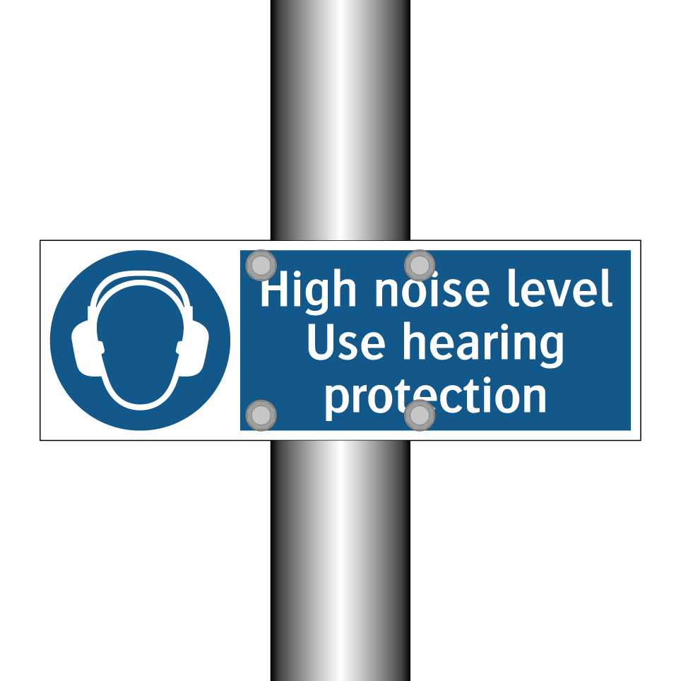 High noise level Use hearing protection