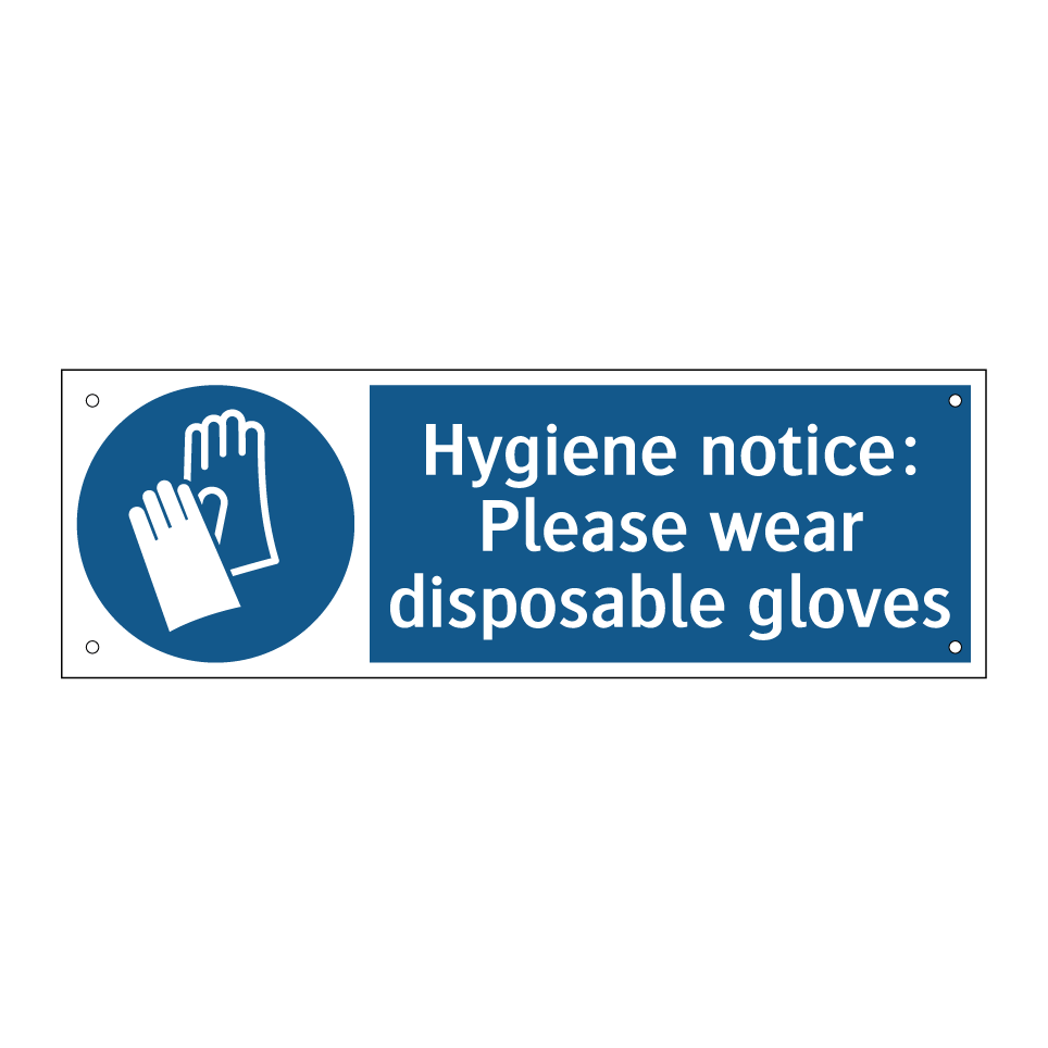 Hygiene notice: Please wear disposable gloves