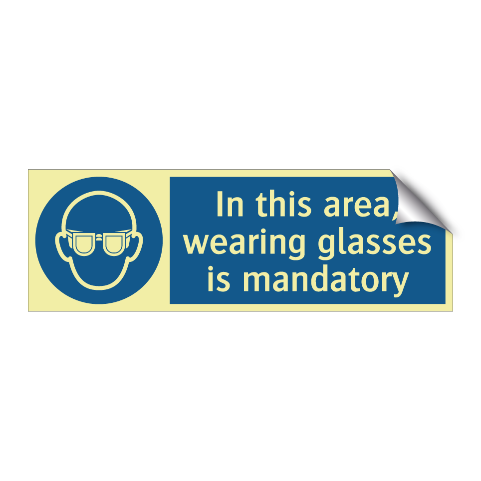 In this area, wearing glasses is mandatory