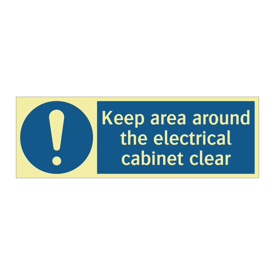 Keep area around the electrical cabinet clear