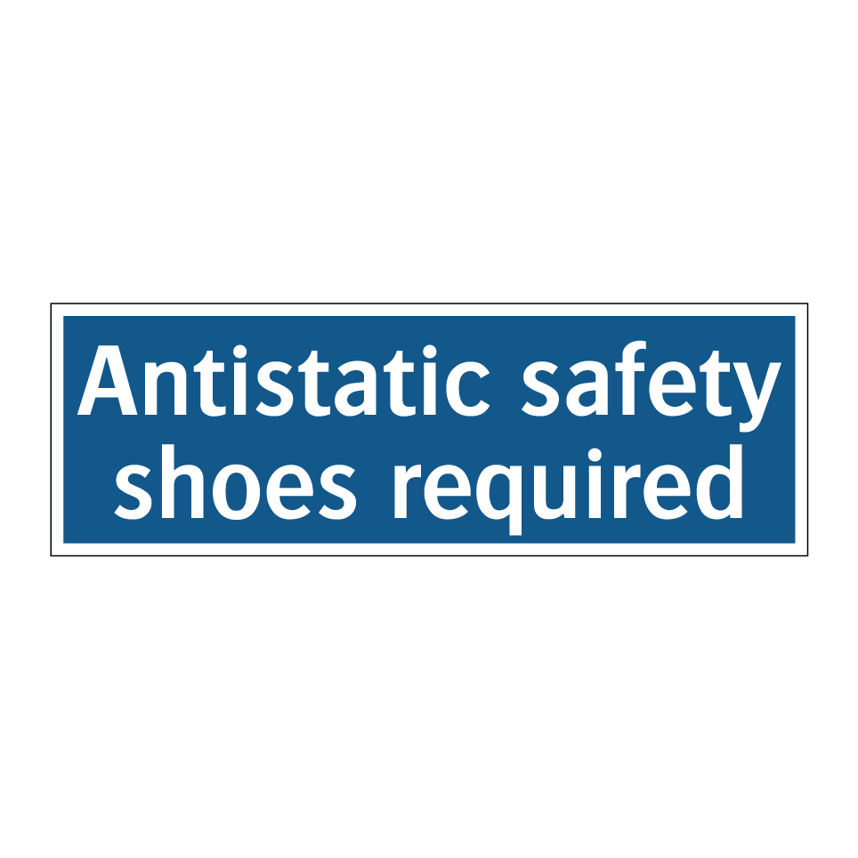 Antistatic safety shoes required