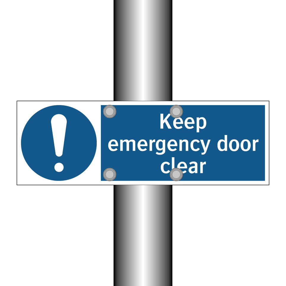 Keep emergency door clear