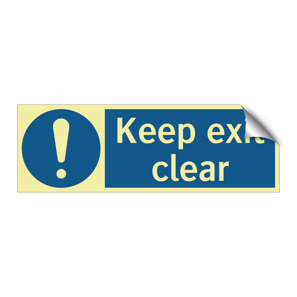 Keep exit clear