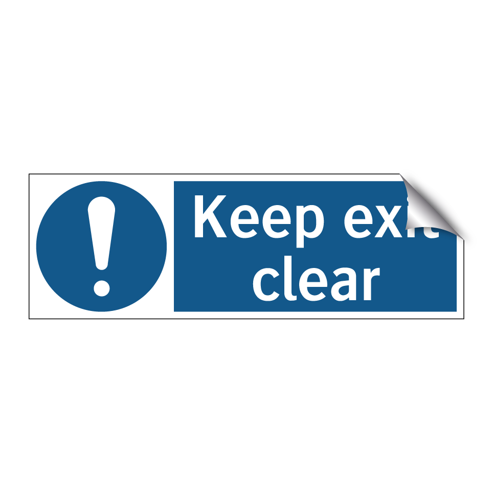 Keep exit clear