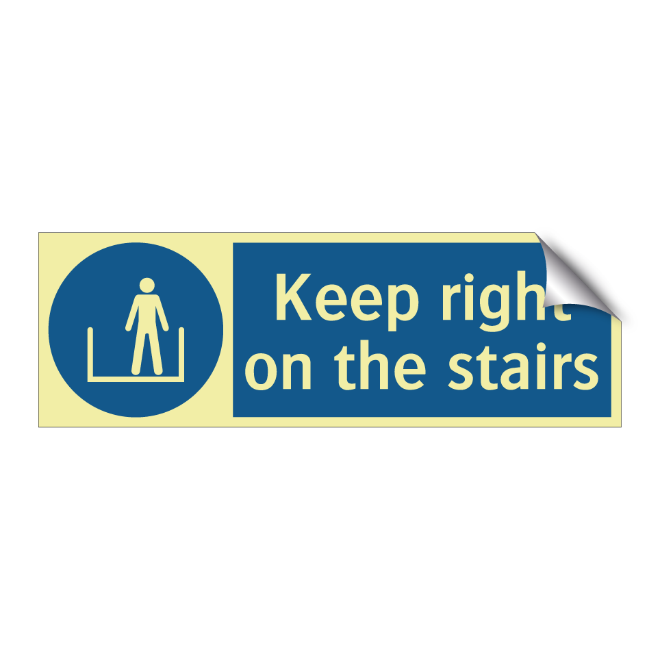 Keep right on the stairs