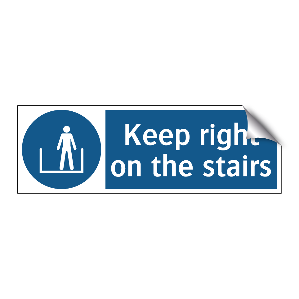 Keep right on the stairs