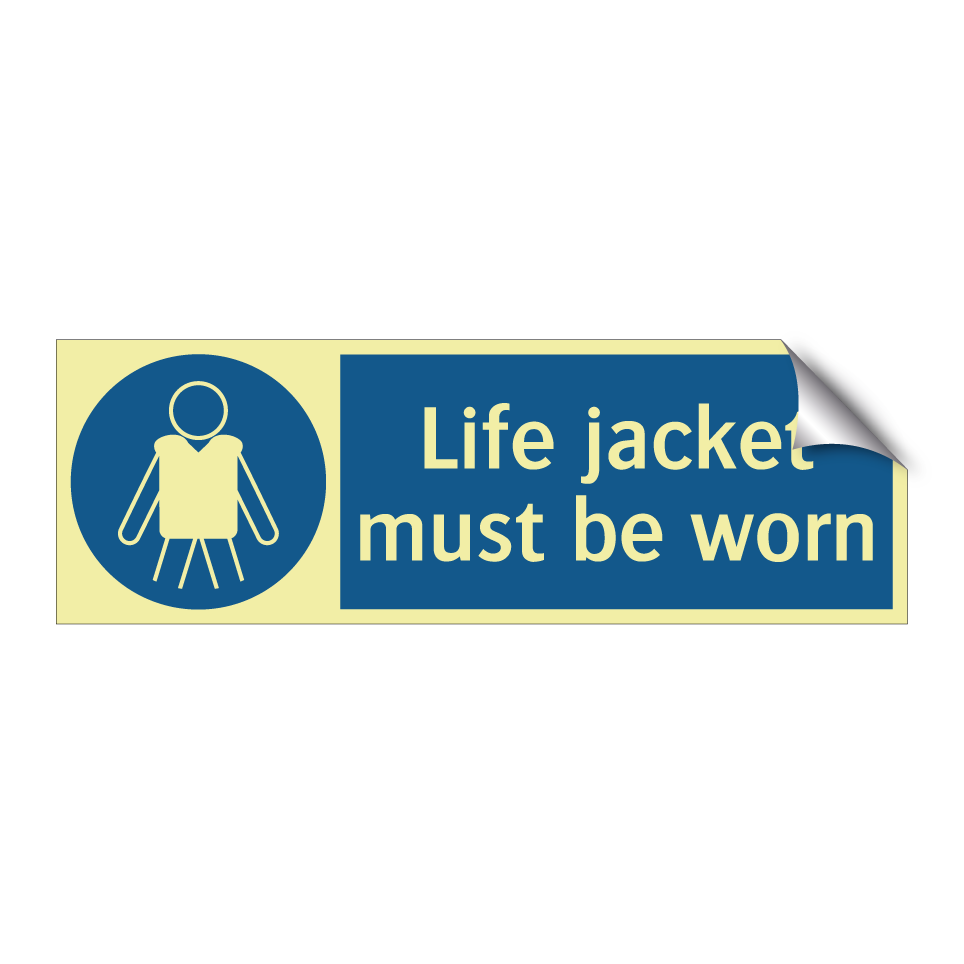 Life jacket must be worn