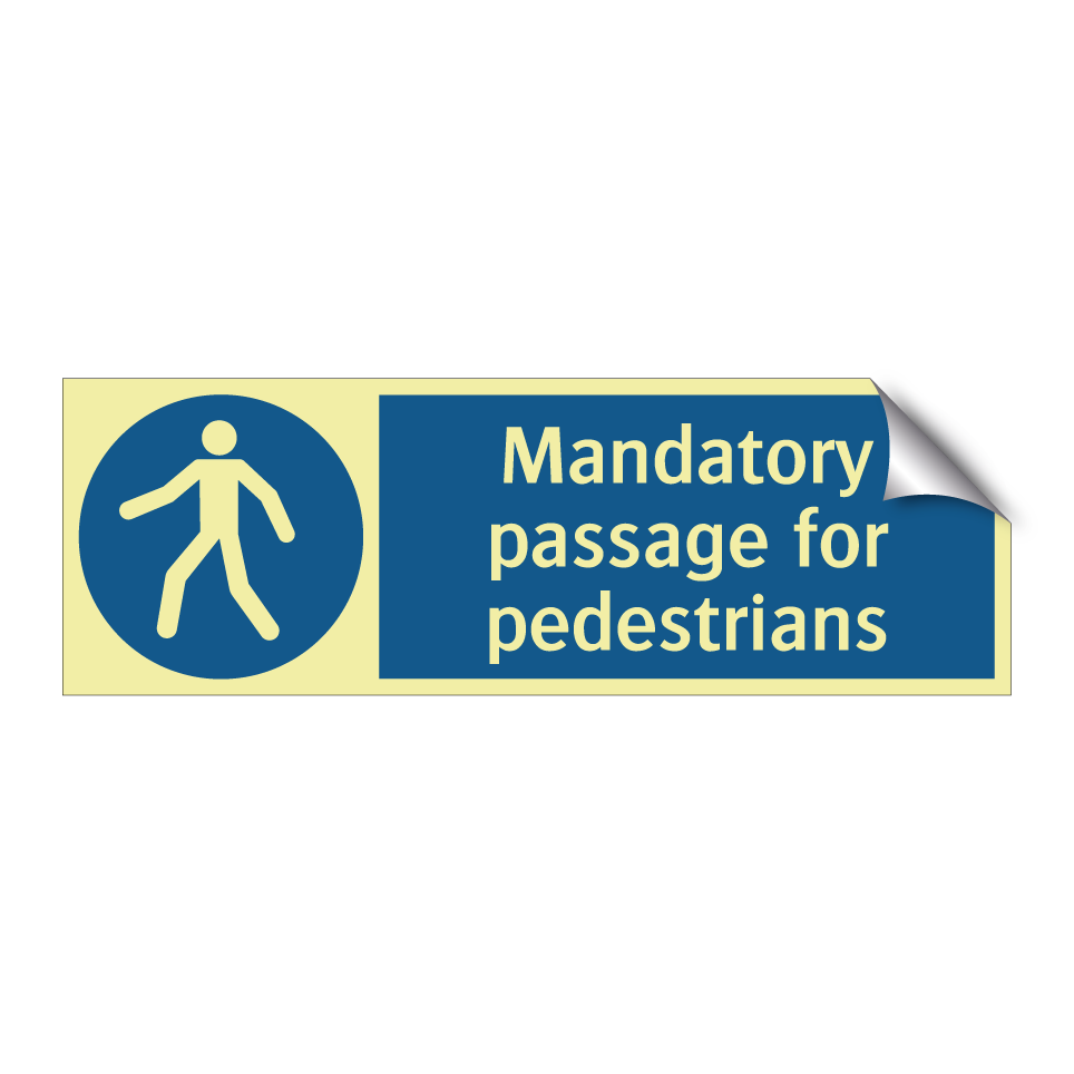 Mandatory passage for pedestrians