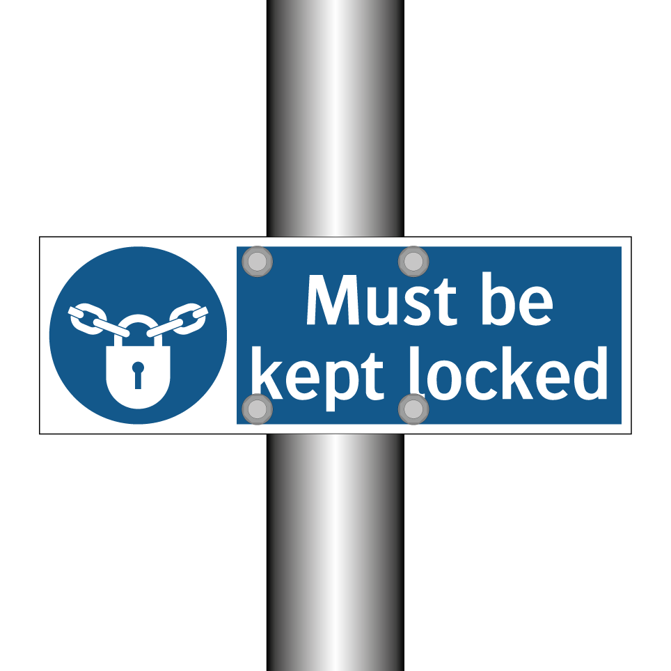 Must be kept locked