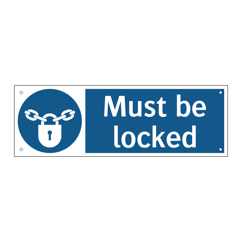 Must be locked