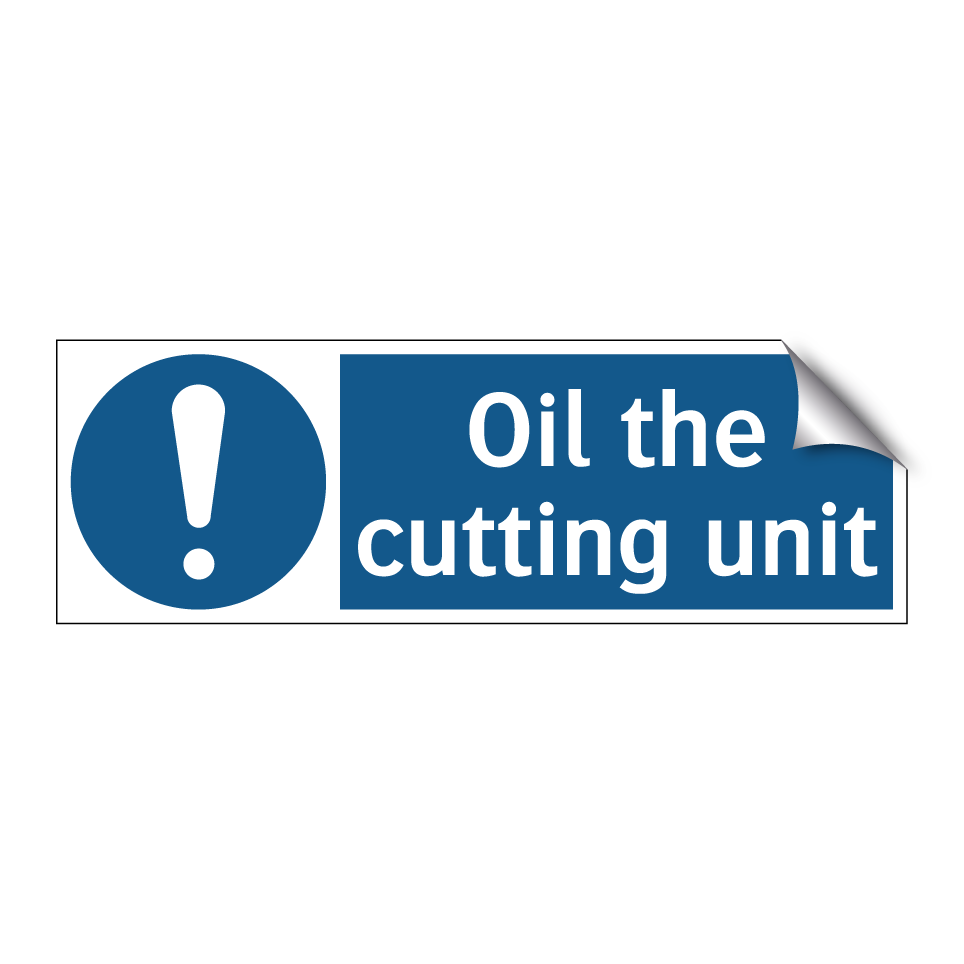 Oil the cutting unit