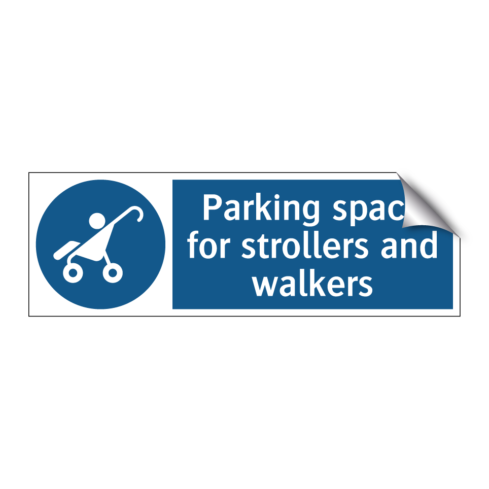 Parking space for strollers and walkers