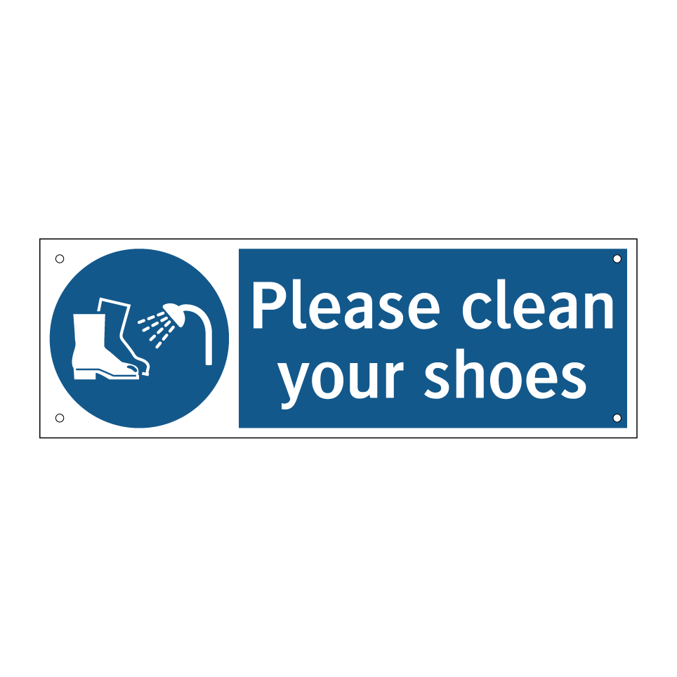 Please clean your shoes