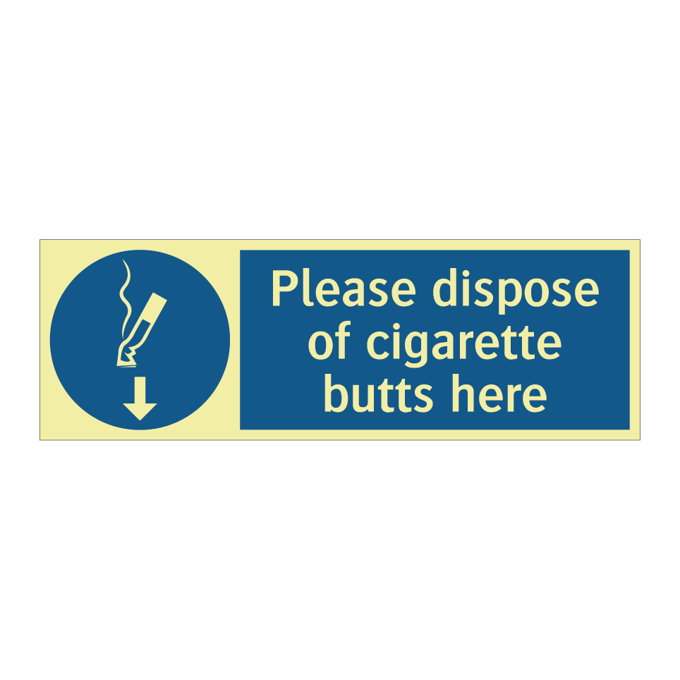 Please dispose of cigarette butts here