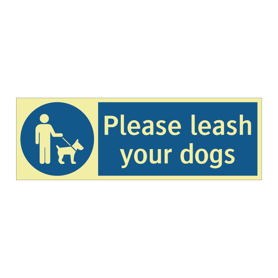Please leash your dogs