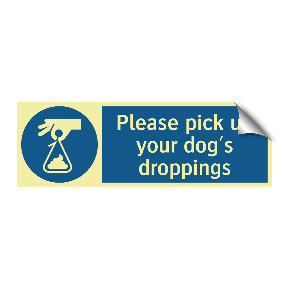 Please pick up your dog's droppings