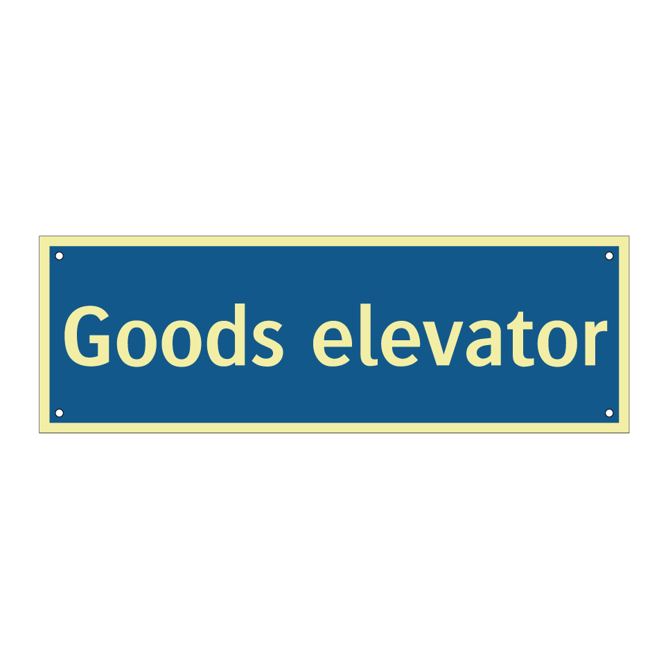Goods elevator