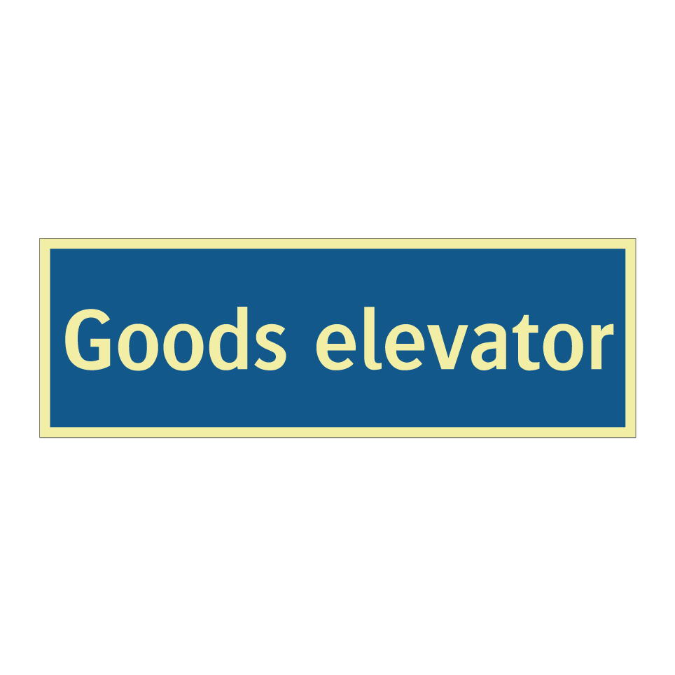 Goods elevator
