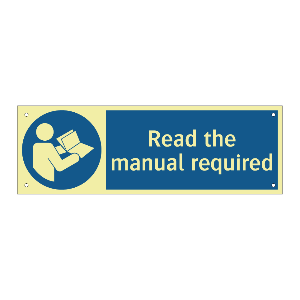 Read the manual required