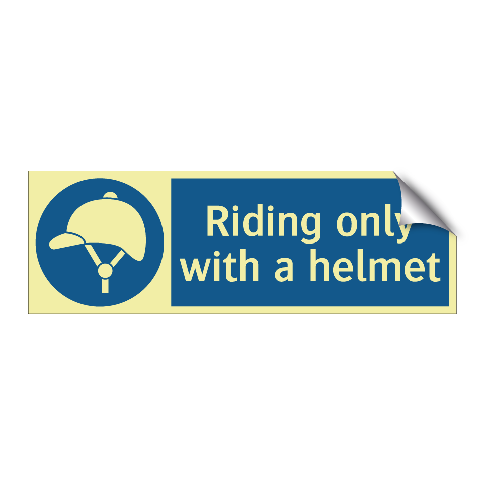 Riding only with a helmet